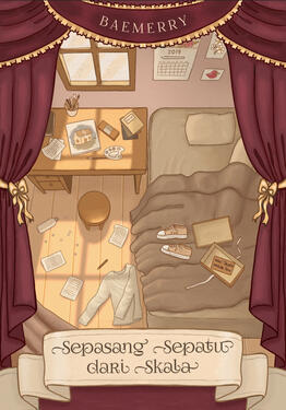 Cover for &quot;Sepasang Sepatu dari Skala&quot; (soft cover ver.) by Baemerry, published by Teradiksi, 2025